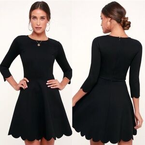 LULU’S Cumulonimbus Clouds Black Slater Dress